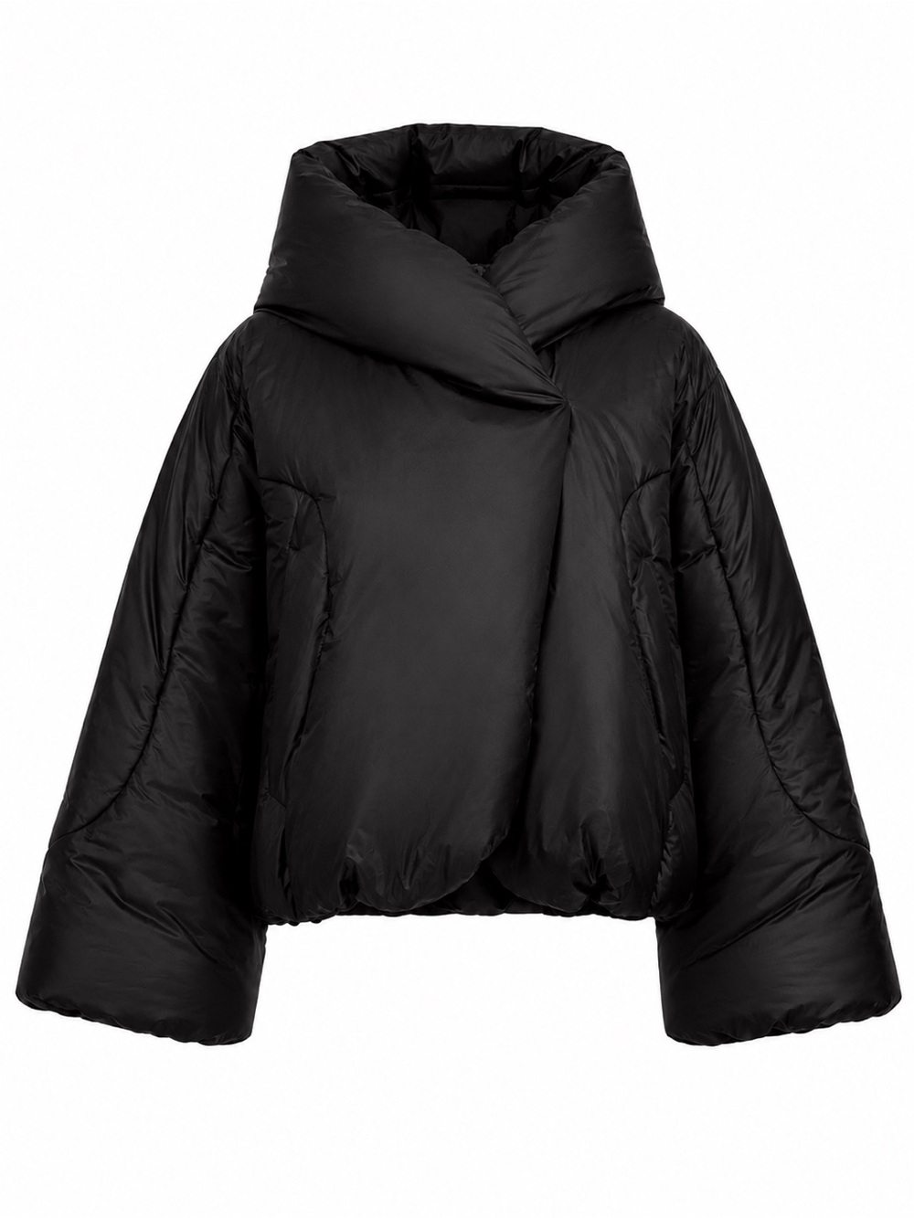 lululemon Hooded Insulated Wrap Black Size 10 Oversized Puffer Jacket